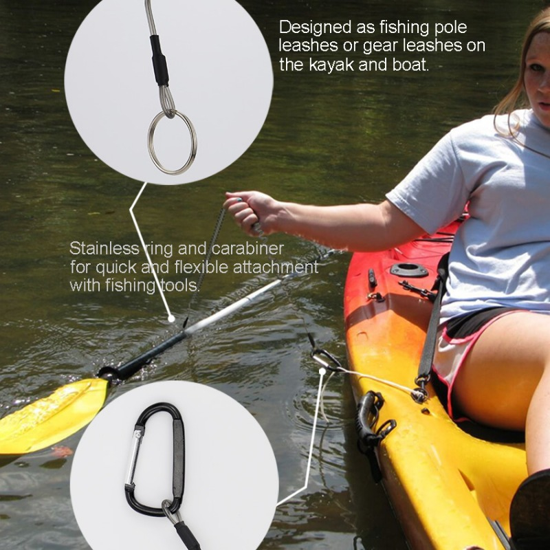 Ackibbik 6pcs Fishing Lanyard  - Fishing Kayak Paddle Leash recension och pris