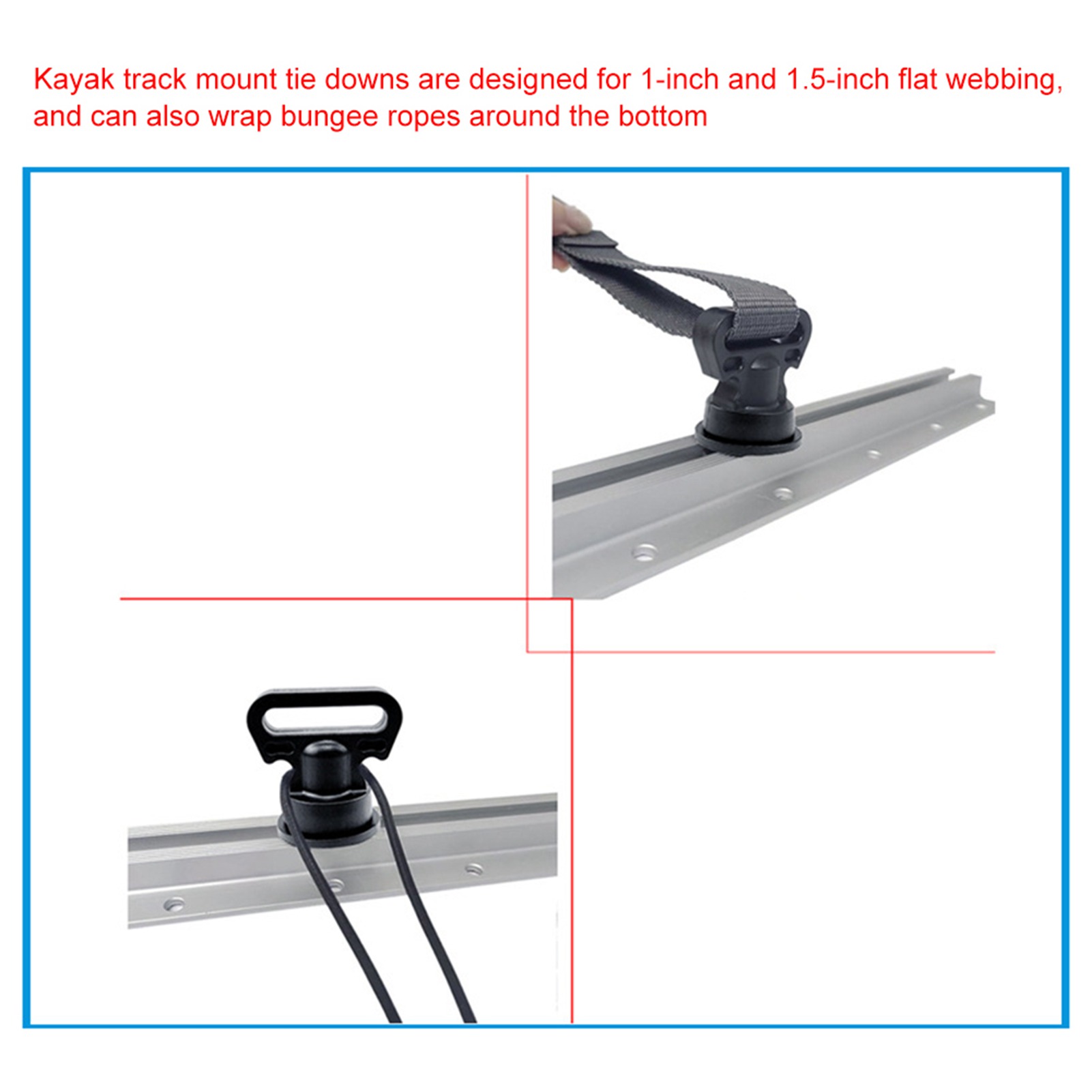 4pcs Kayak Track Mount Vertica - Fishing Kayak Crate recension och pris