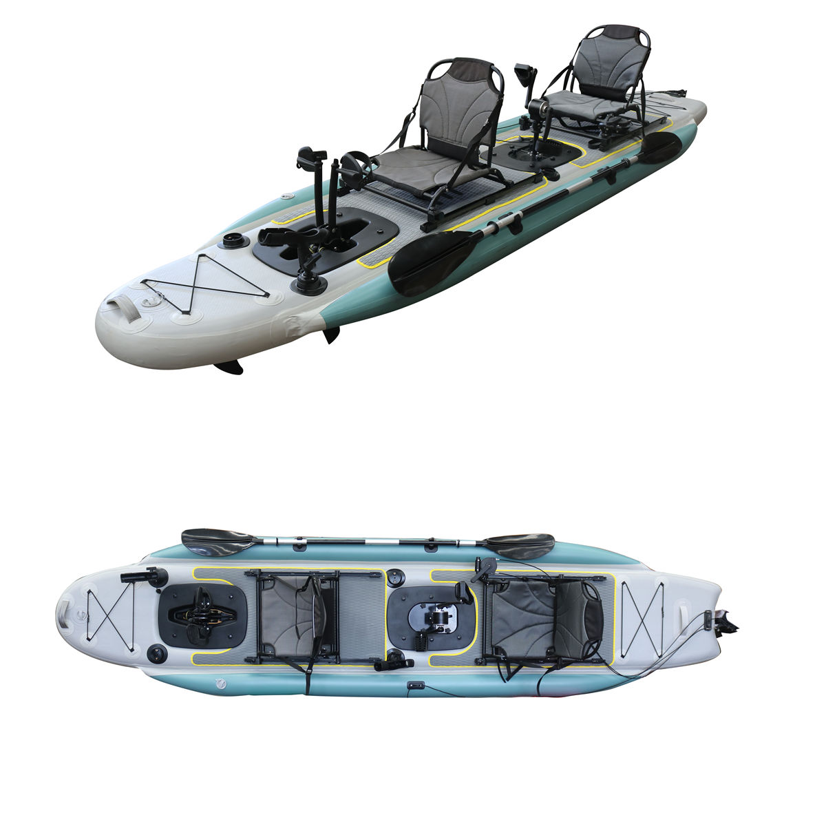 14ft Inflatable Fishing Canoe  - Fishing Kayak Seat recension och pris