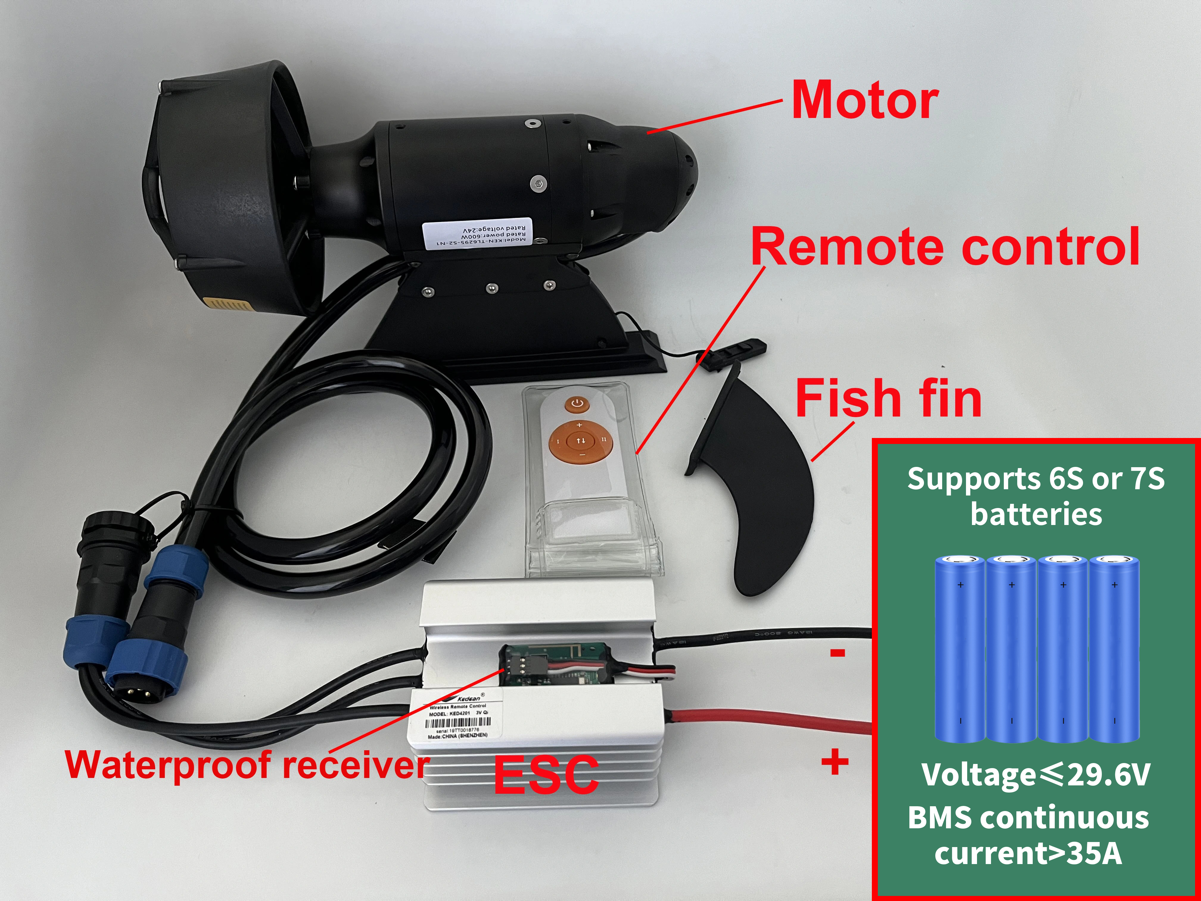 380W 600W Electric Fins Stand  - Fishing Kayak Storage Bag recension och pris