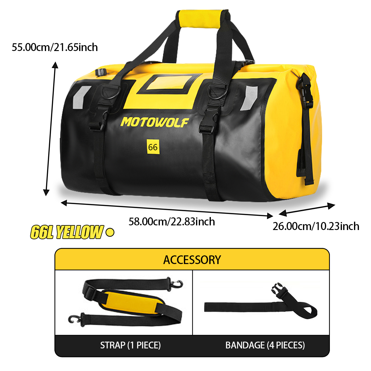 Waterproof Duffel Bag 40L/66L  - Fishing Kayak Storage Bag recension och pris