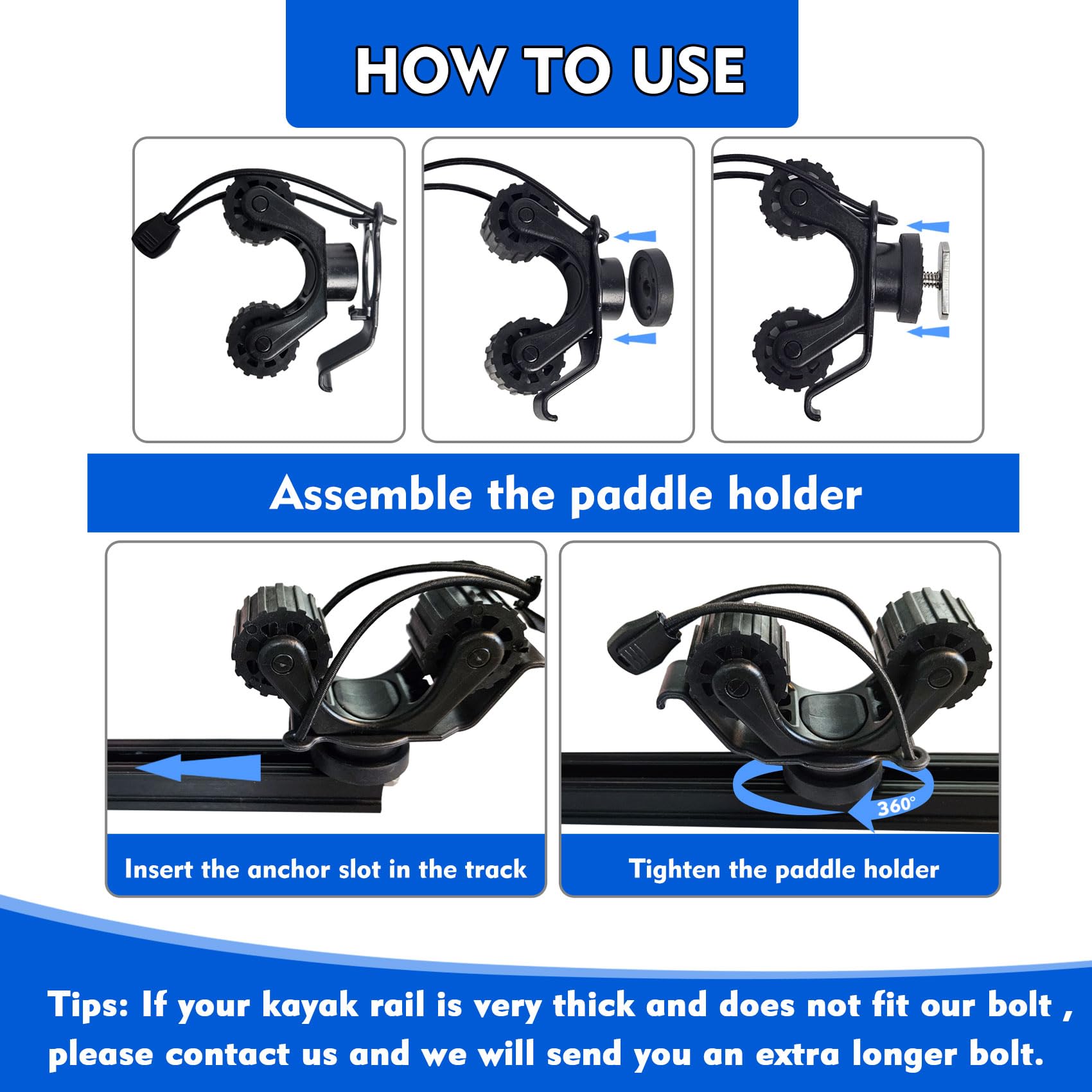 Kayak Rail Paddle Holder Kayak - Fishing Kayak Storage Bag recension och pris