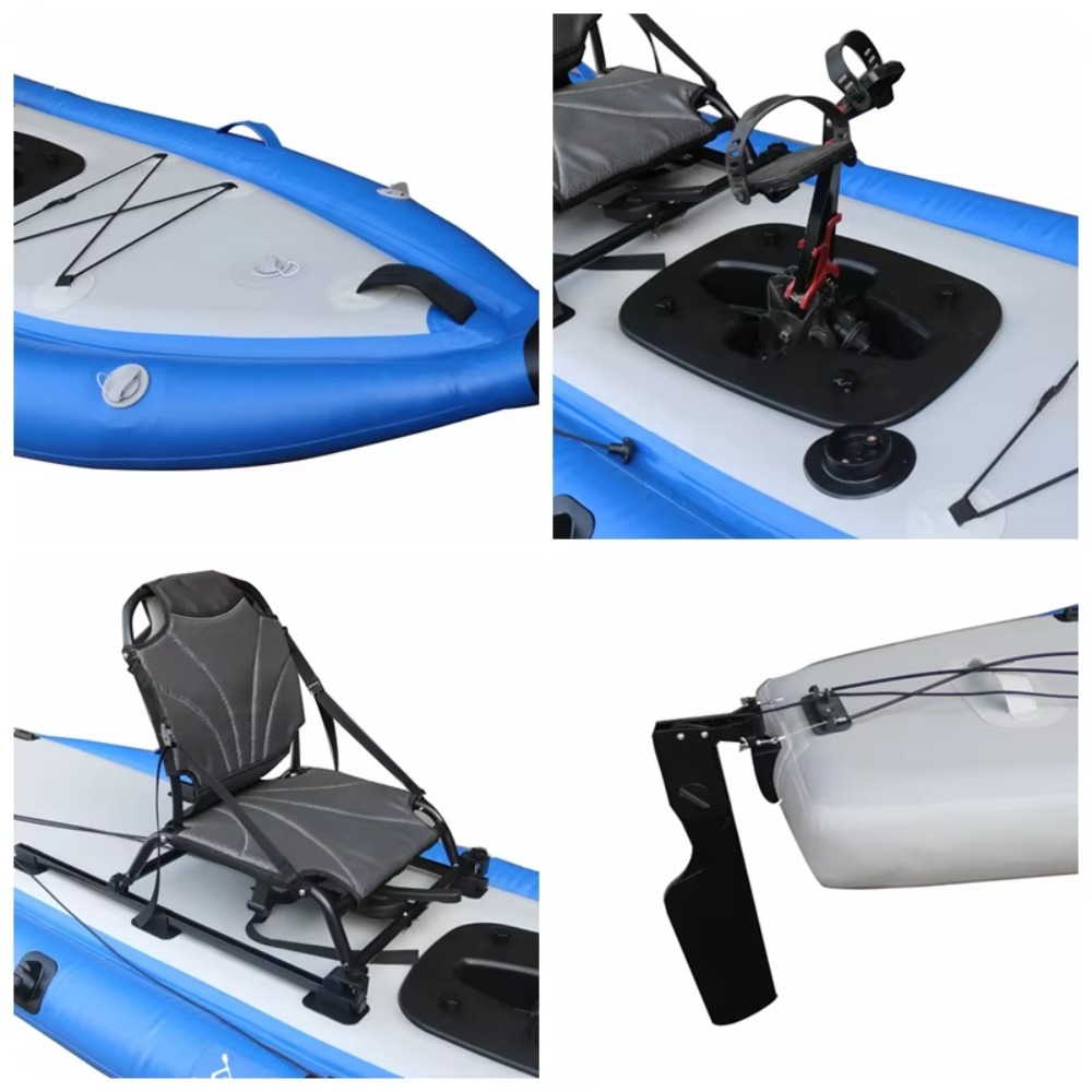 12ft Single Sit-On-Top Inflata - Fishing Kayak Pedal Drive recension och pris