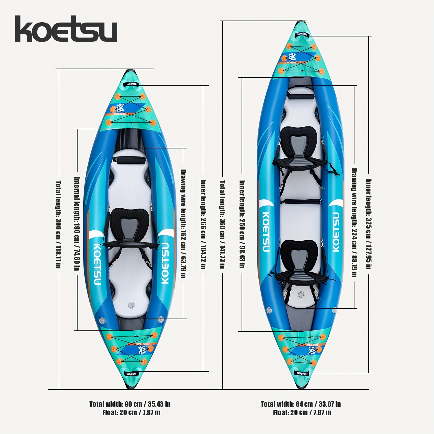 KOETSU P03 brushed inflatable  - Fishing Kayak Inflatable recension och pris
